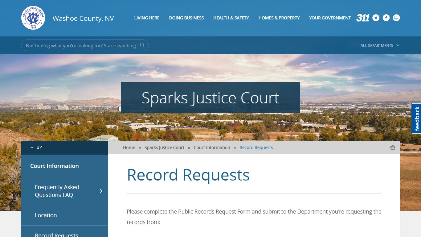 Record Requests - Washoe County